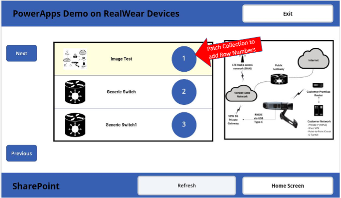 Power Apps Table View